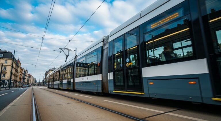 pomknie-po-szynach-niebieski-tramwaj--przez-warsza-auto-2837